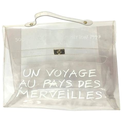 hermes clear vinyl kelly|hermes kelly bag transparent.